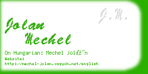 jolan mechel business card